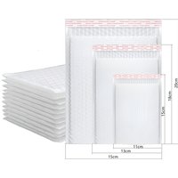 10/20/50 Pcs White Bubble Mailer Bubble Padded Mailing Envelopes Mailer Poly for Packaging Self Seal Shipping Bag Bubble Padding