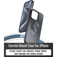 Quick Mount Case for iPhone 17 16 15 14 13 Pro XsMax 8 Plus 7 6 SE for Garmin Bicycle Motocycle Phone Holder