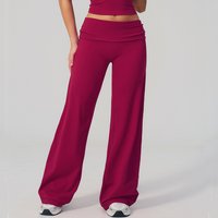 High Waist Yoga Pants Women Wide-leg Pants Workout Bell-bottoms Gym Leggings Naked Feel Pilates Running Cycling Sports Trousers