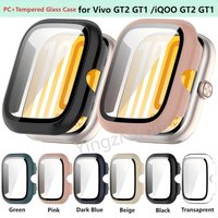 PC +Tempered Glass Case for Vivo GT2/iQOO GT2 Smart Watch Strap Bumper Cover Screen Protector for IQOO GT1/ vivo GT1 Accessories