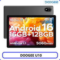 Tablet DOOGEE U10, ekran HD 10,1 cala, Android 16, 16 GB RAM, 128 GB ROM, duża bateria 5060 mAh, Widevine L1, WiFi6, 8 MP + 5 MP, Pad PC