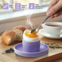 1PCS Baby Silicone Egg Holder Pure Color Baby Egg Cup Portable Baby Tableware Toddler Egg Tray Tableware Elegant Baby Gifts
