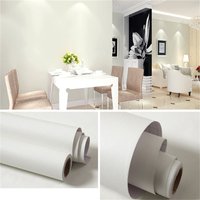 Contact Paper Matt White Renovation Waterproof DIY Wallpapers Living Room Self-Adhesive Film Home Decorative Sticky Wall Sticker