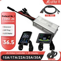 Ebike Sine Wave Waterproof Controller 24/36/48V 15A17A 22A 30A Color S-100 Display For 350W 500W 1000W Electric Bike Motor Kit