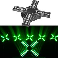 120W 3W RGB*24Pcs+ 200PCS RGB Rotating stage beam lights for Disco DJ DMX Control Full Color Moving Head LED wall washing lights