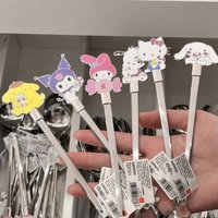 Pompompurin Printed Long Handle Spoon Cute Cartoon Stainless Steel Dessert Spoon for Honey Jam Jar Milkshake Ice Tea wholesale