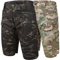 2026 Summer Men Camo Tactical Shorts Breathable Multi Pocket Black Camouflage Outdoor Hunting Camping Training Commute