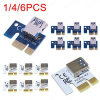 1/4/6PCS PCI E X1 Adapter PCIe 1X to USB 3.0 Adapter Signal Transmission for PCI Express Riser for BTC Chia Mining Miner