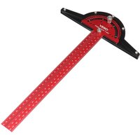 VEIKO Aluminum Alloy 300mm Angle Positioning T Square Posi Lock Ruler Woodworking Edge Ruler Angle Measure Ruler Scriber Carpent
