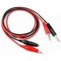 1M Alligator Cilp to AV Banana Plug Test Cable Lead Connector Dual Tester Probe 35mm Crocodile Clip for Multimeter Measure Tool
