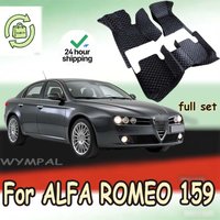 Custom Leather Car Floor Mats For ALFA ROMEO 159 2006-2012 set Automobile Carpet Rugs Foot Pads