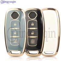jingyuqin 2 Buttons NEW Soft TPU Remote Smart Car Key Case Fob For Nissan Kicks X-Trail Rogue Ariya Key Protection Accessories