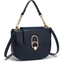 Miss Lulu PU Leather Crossbody Bag Stylish Practical Black Handbag Shoulder Bag for Women