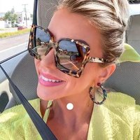 Big Frame Fashion Oversized Sunglasses Women Oversized Plastic Female Gradient Sun Glasses UV400 Eyewear