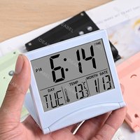 Home Use Digital Alarm Clock Lightweight Alarm Clock Digital Travel Clock With Thermometer Alarm Timer Clock Silent Operation