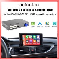 Kabelloses Carplay Android Auto für Audi A6 S6 A7 C7 RMC mit Android Auto Interface, Mirror Link, AirPlay, Rückfahrkamera, Carplay