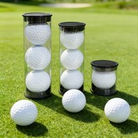 Golf Ball PC Transparent Round Tube Plastic Packaging Box Various Specifications Balls Portable Golfs Container Case Gift Box