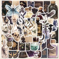 50PCS Dark Wind, Dark Aesthetics Stickers Graffiti Stickers DIY Diary Phone Case Handmade Scrapbook Aesthetic Stickers