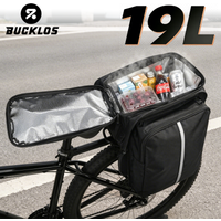 BUCKLOS 19L MTB Bicycle Carrier Bag Rear Rack Bike Trunk Bag Luggage Pannier Back Seat Double Side Cycling Durable Travel Bags
