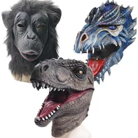 Animal Mask Halloween Costume Props Dinosaur Mask For Adult Rabbit Crocodile Mask Carnival Party Purim