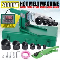 2000W 220V Digitale PPR-Rohr-Heißschweißmaschine 20-63mm Einstellbare Temperatur Schweißgerät mit Rohrschneider im Eisenkoffer für PE PVC
