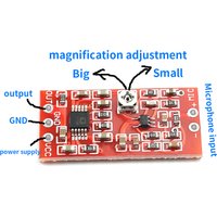 MAX4466 Electret Microphone Preamplifier Module with SSM2167 Voice Compression Amp Sound Amplifier Board