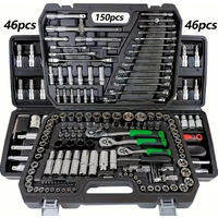 46pcs Auto Mechanical Repair Tool Set, Multifunctional with Socket, Wrench And Ratchet Set, Auto Repair, Mechanical Toolkit