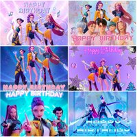 Hot Kpop Theme Backdrop Birthday Party Decoration Pink Girl Background Cute Idol Banner Baby Shower Supplies Photography Props