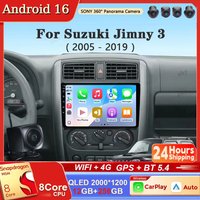 Android 16 QLED Carplay&Auto For Suzuki Jimny 3 2005 2006 - 2018 2019 Car Radio Navigation Multimedia Stereo Player BT GPS WIFI