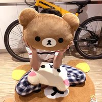 44cm Cute Rilakkuma Plush Toy Back Support Detachable Cover Bedside Large Pillow Comforter Washable Sleeping Pillow Gift