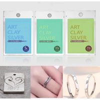 999 Sterling Silver Clay Handmade DIY Silver Jewelry Couple Ring Pendant Birthday Gift Pottery Sculpture Made of Metal Material