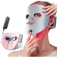 Red Light Therapy for Face Wireless Face Mask Light Therapy 850nm Infrared & Red Light Masks 3000mAh Rechargeable ,3D Facial Fit
