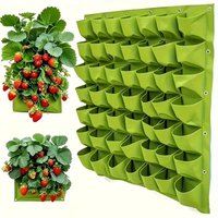 Wall-Mounted 18-Pocket Vertical Garden Planter Bag for Balcony/Patio Space-Saving for Growing Herbs & Vegetables Indoor/Outdoor
