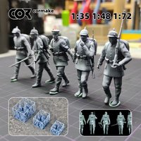 Scale Miniature Model kit German soldiers on the march Figures Military 5 pcs Set 1914–1918 1/35 1/48 1/72