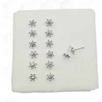 S925 Sterling Silver Snowflake Crystal Niche Nose Studs Piercing Aftercare Women Nose Nail Allergy-resistant Piercing Jewelry