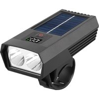 AliExpress cycle zone Solar Charging Bicycle Front Light Smart Digital Display LED Head Light 3 Modes Night Riding Light for Cycling MTB Road Bike