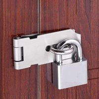 Padlock Hasp Door Clasp Lock 90 Degree Right Angle Shed Gate Latch Household Burglar-proof Bolt Door Buckle with Mounting Screw