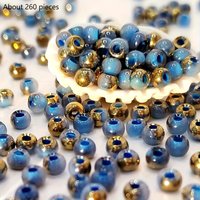 DIY handmade jewelry materials with round beads, colorful beading, accessories for making bracelets, earrings and necklaces