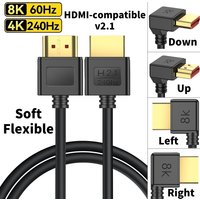 90 Degree Up/Down/Left/Right Angle HDMI-compatible 2.1 Cable 8K60Hz 4K144Hz 2K240Hz 48Gbps High Speed for PC Gaming Monitor HDTV