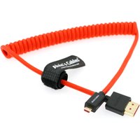 8K 2.1 Micro-HDMI to Full HDMI Braided D to A Coiled for Atomos-Ninja-V Canon-R5C R5 R6 Sony A7RIII A7II FUJIFILM(30-71cm)