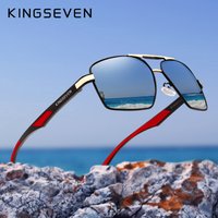 KINGSEVEN Marke Neue Polarisierte Männer Sonnenbrille Quadratischen Aluminium Rahmen Männliche Sonnenbrille Fahren Angeln Brillen Zonnebril N7719