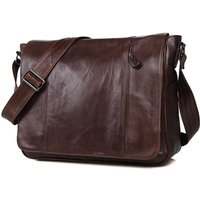Fashion High Class Oil-Waxed Genuine Leather Shoulder Bag men Leather Messenger Bag Male Crossbody Bag Sling Leisure Bag Satchel
