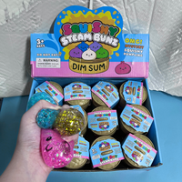 New Mini Dumplings with Steamer Bun Squeezable Toys Set Soft Stress Relief Crystal Squishy Fidget Sensory Toy Party Favors Gifts