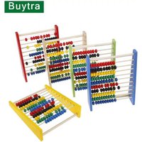 Montessori Teaching Aids Abacus Rack Children's Early Education Colorful Calculation Rack Ten Wooden Toys Back To School Gift