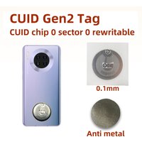 CUID tag Gen2 13.56mhz RFID Wet Inlay Sector 0 Block 0 UID Rewritable For NFC Andriod MCT Copy Clone cuid Anti metal Sticker
