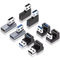 1/3pcs USB 3.0 Male to Female 90 Degree Right Angle Extension Adapter USB Upward Elbow Adapter 10Gbps for Laptop PC Connector