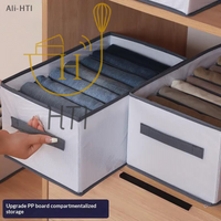 Easy-to-store Foldable Fabric Drawer Organizer With Handle Multi-grid Storage Box for Small Closet Narrow Space Organization
