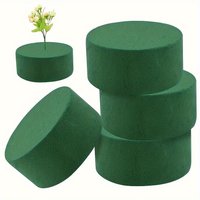 3pcs round flower mud foam, round flower mud clay dish wet flower mud, used for flower arrangement fixation and bouquet making