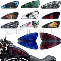 Motorcycle Fuel Tank Decal Waterproof Protect Pads Decals fit for Harley Sportster XL 883 1200 48 72 Cafe Racer Street Tracker