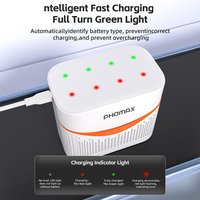 PHOMAX AA/AAA Ni-MH Battery Charger 1.2V 2700mAh 1100mAh Rechargeable Battery For Watch Toy Calculator Car Remote Control Clock
